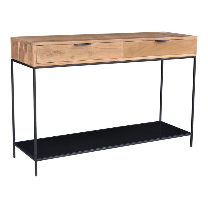 Contemporary Joliet Teak Wood Console Table, Belen Kox