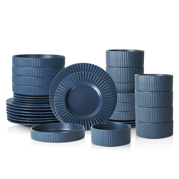 Christian Siriano Lusso Stoneware 32 Piece Dinnerware Set