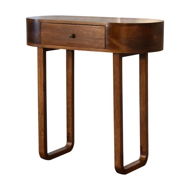 Chestnut Round Wooden Coffee Table