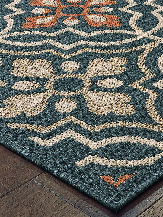 Latitude 3'3" x 5' Blue Rug