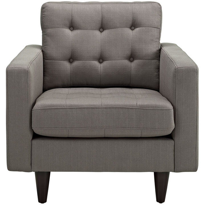 Empress Upholstered Fabric Armchair Gray EEI-1013-GRA