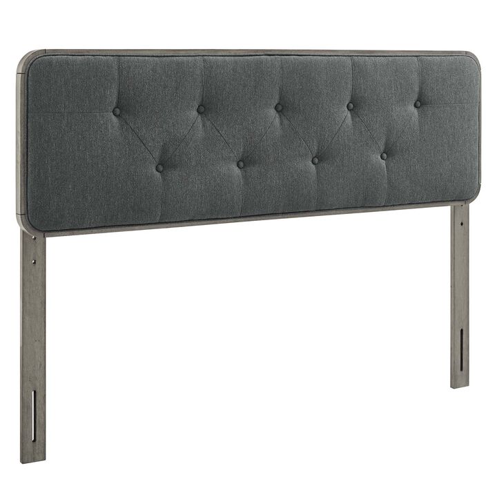 Modway - Collins Tufted King Fabric and Wood Headboard