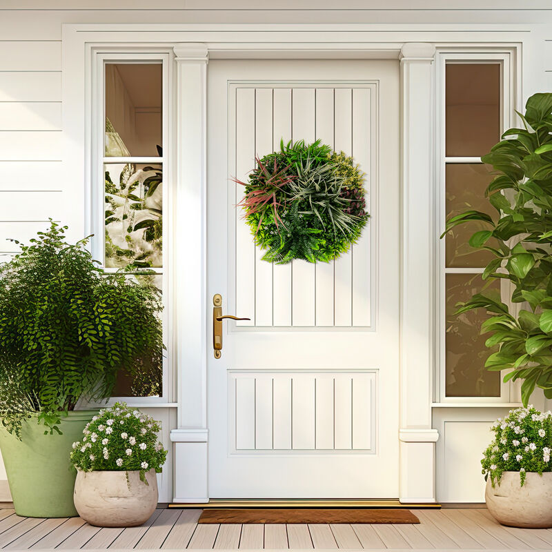 2-Pack Square Framed Artificial Foliage Wall Art for Home Decor