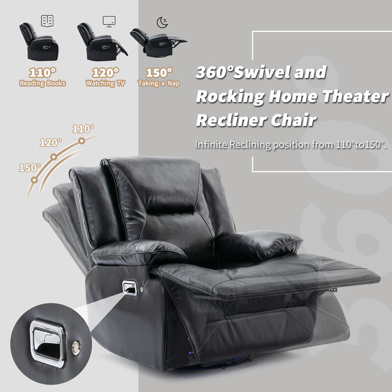 Merax 360° Swivel and Rocking Manual Recliner