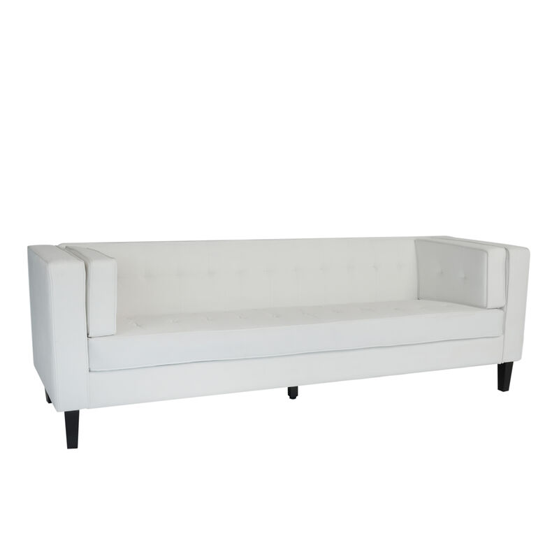 Merax Upholstered Tufted Coach Velvet Sofa