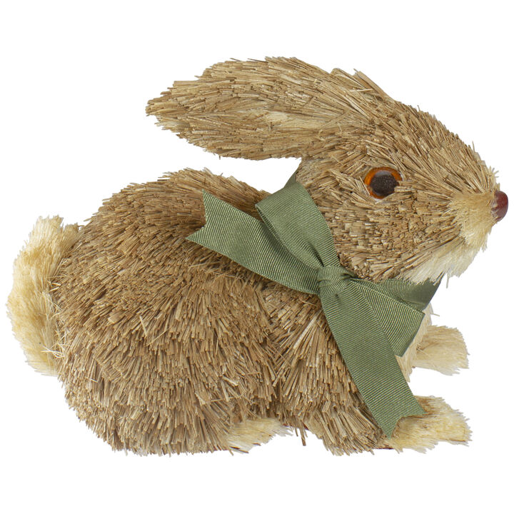 8" Brown Sisal Bunny Rabbit Easter Figure