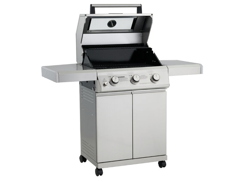 Monument Grills Mesa Series | 3 Burner Stainless Steel Propane Gas Grill With Clearview Lid