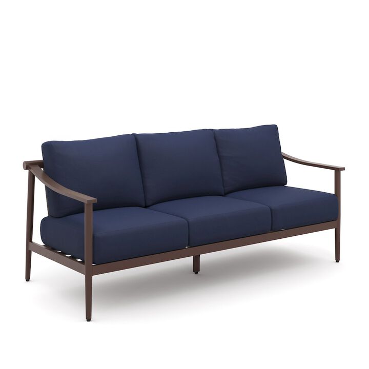 New Classic Furniture Moana 4 Pc Set - Sofa, 2 Club Chairs, Coffee Table-Blue