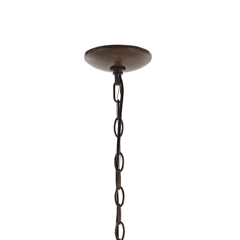 Oakley 6-Light Midcentury Farmhouse Iron LED Chandelier
