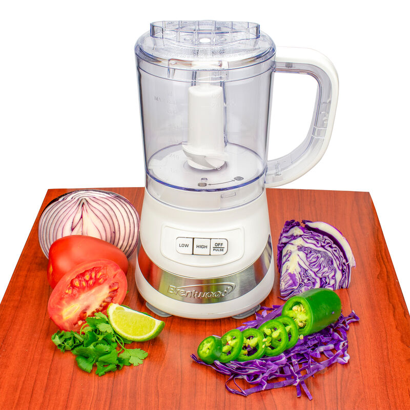 Brentwood FP-549W 3-Cup Food Processor in White