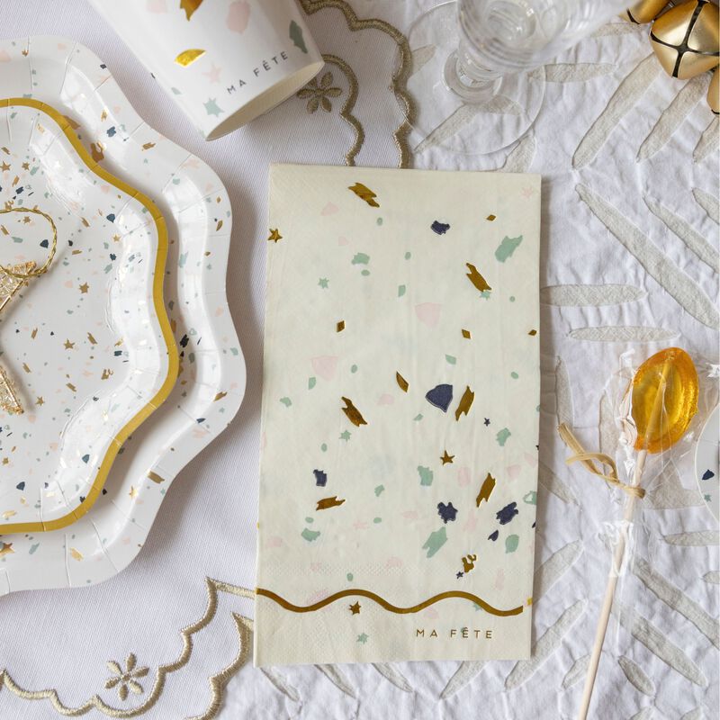 Ma Fete Terrazzo Pattern Dinner Paper Napkins (16)