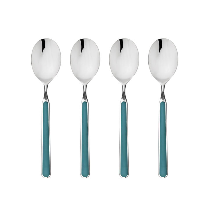 Fantasia 4-Piece American Coffee Spoon Set in Petroleum