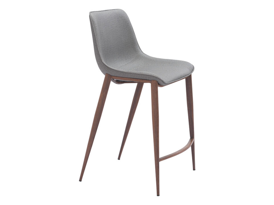 Magnus Counter Stool (Set of 2) Slate Gray & Walnut
