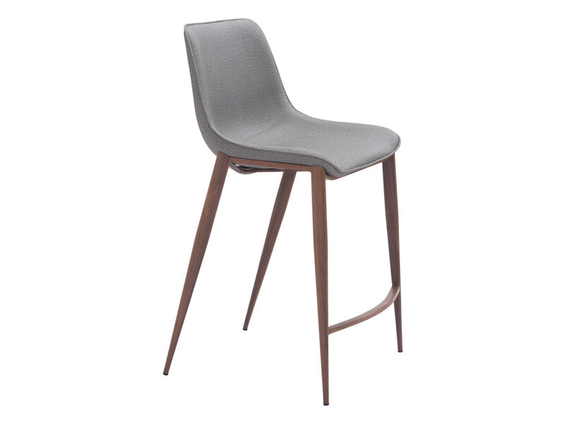 Magnus Counter Stool (Set of 2) Slate Gray & Walnut
