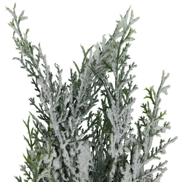 77" Snowed Cedar Twig Artificial Christmas Garland