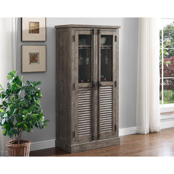 Sienna Park Beverage Cabinet, Weathered Oak