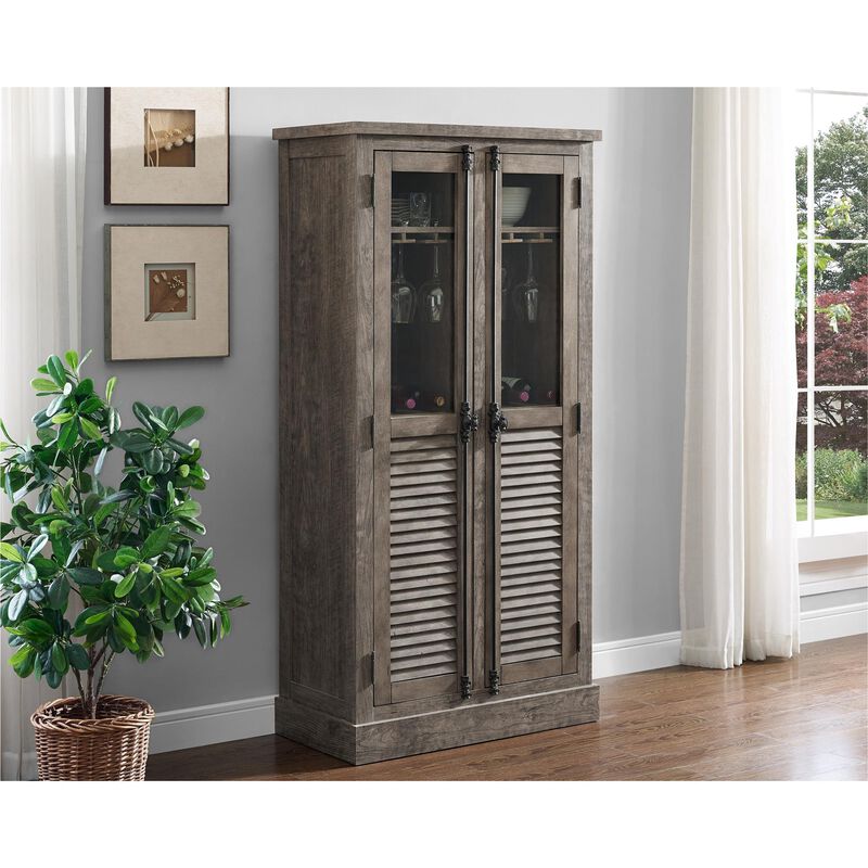 Sienna Park Beverage Cabinet, Weathered Oak
