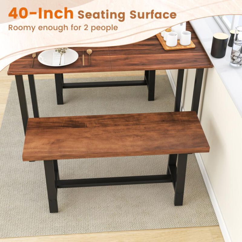 Hivvago Dining Bench 2/3 Person Entryway Shoe Bench with Metal Frame