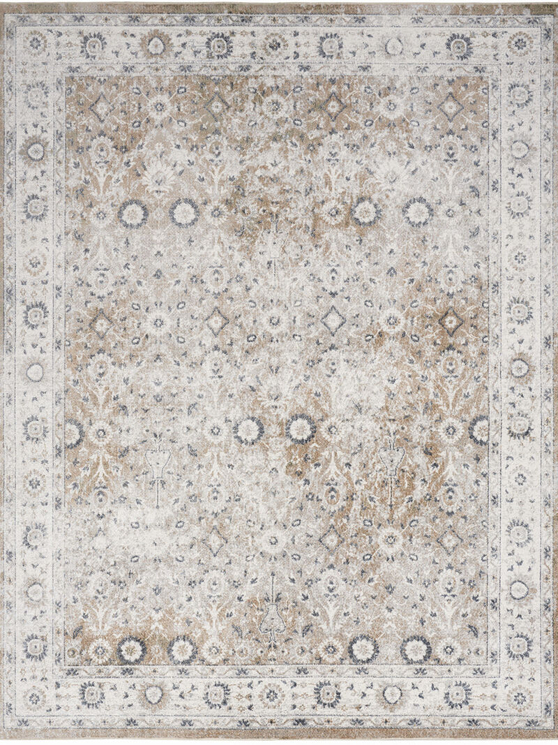 Astra Machine Washable ASW16 Silver/Taupe 7'10" x 10' Rug