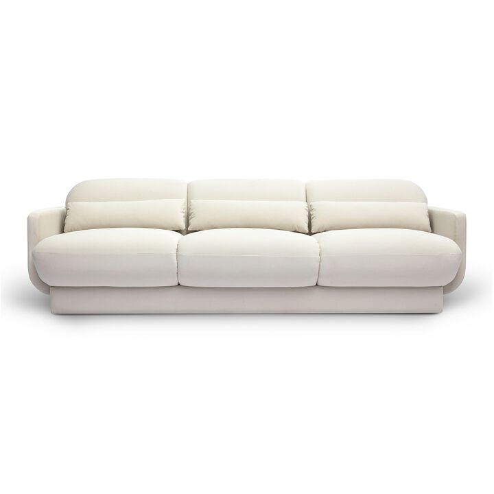Azalea Rust Orange Velvet Sofa