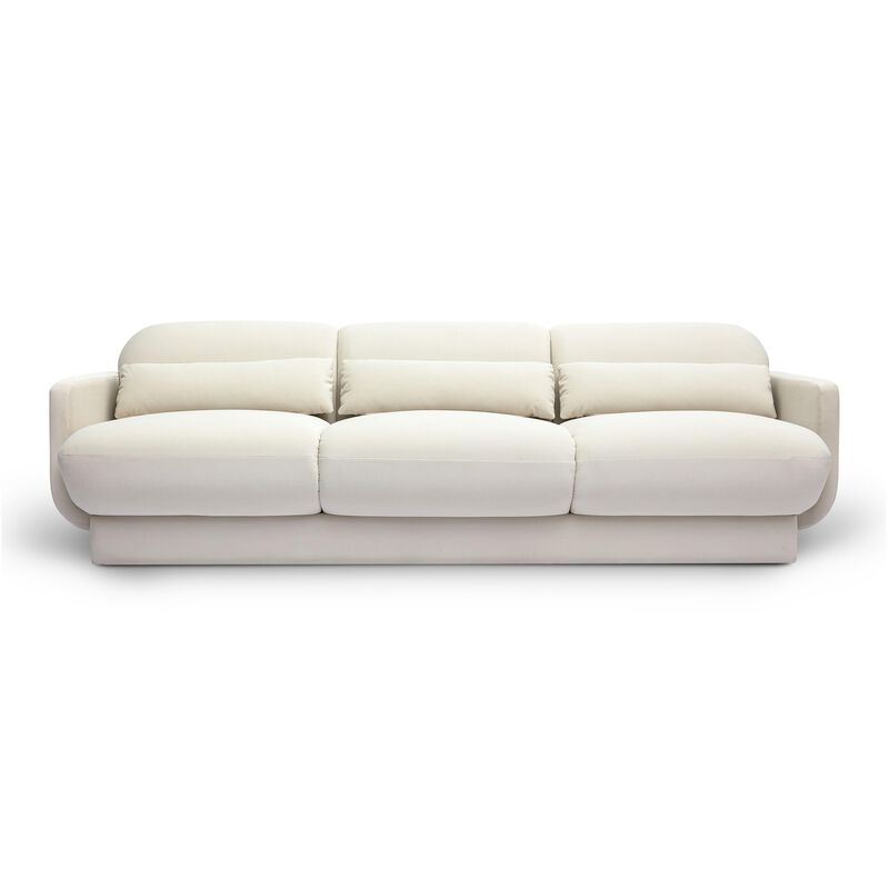 Azalea Rust Orange Velvet Sofa