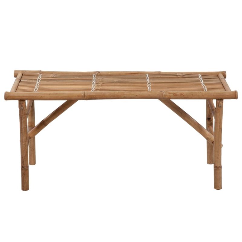 vidaXL Folding Patio Bench with Cushion 46.5" Bamboo