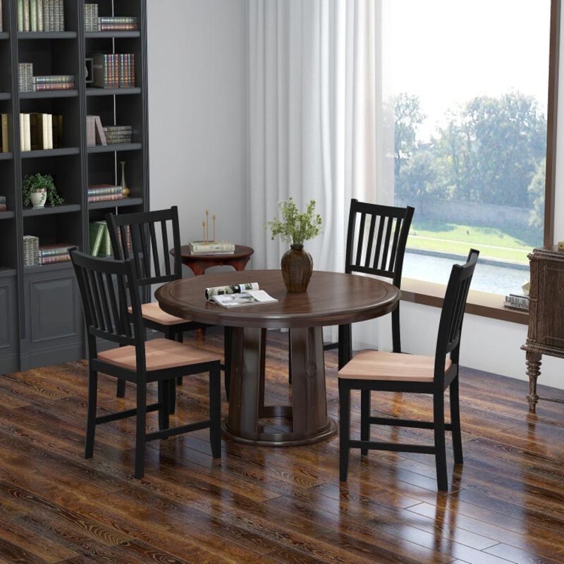 Hivvago Set of 4 Dining Chair Spindle Back Wooden Legs
