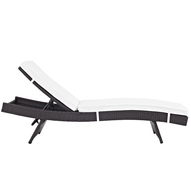 White Convene Outdoor Patio Chaise