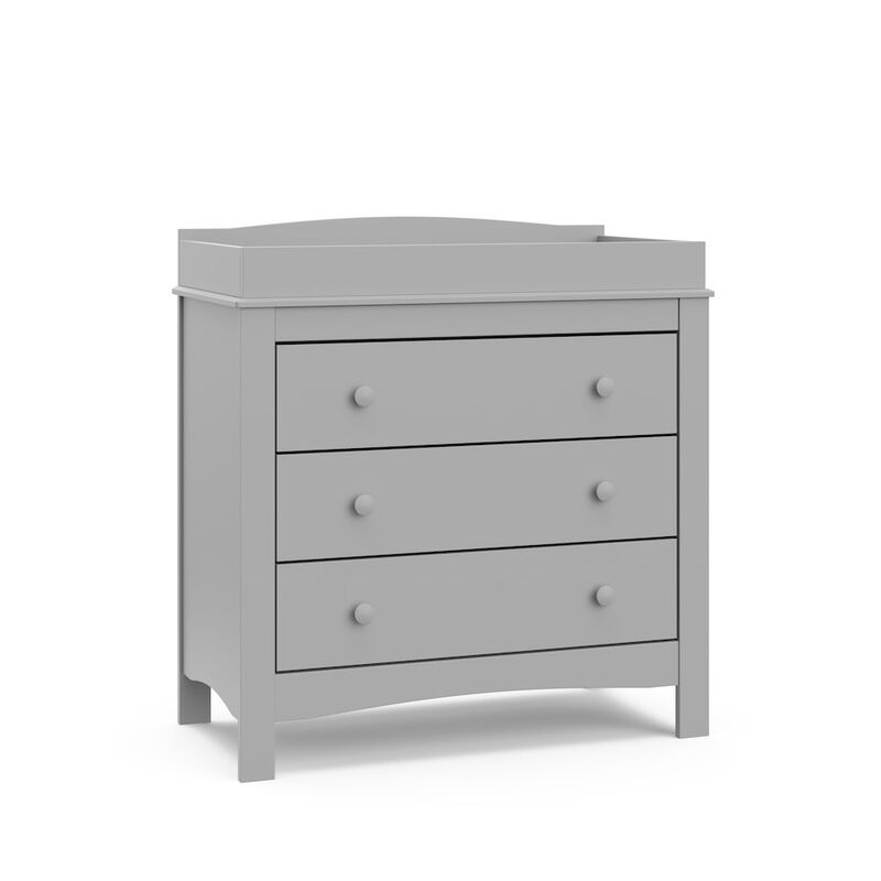 Graco Noah 3 Drawer Chest with Changing Topper (Pebble Gray)