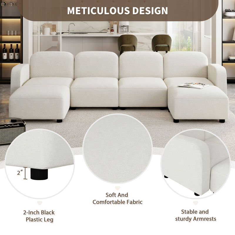 Merax Velvet Modular Sectional Sofa Couch