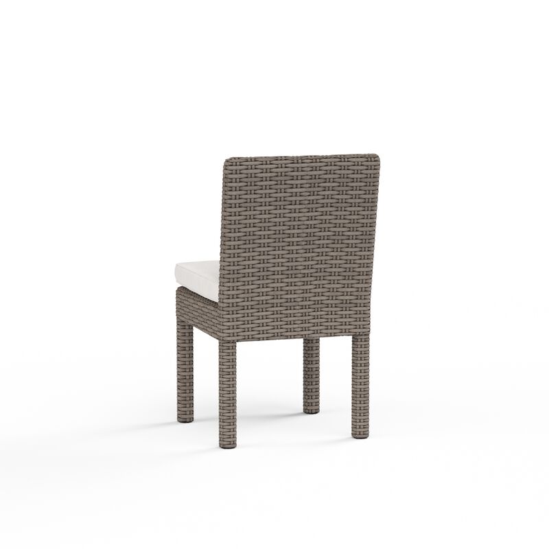 Coronado Armless Dining Chair in Canvas Flax w/ Self Welt