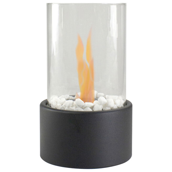 10.5" Bio Ethanol Round Portable Tabletop Fireplace with Base