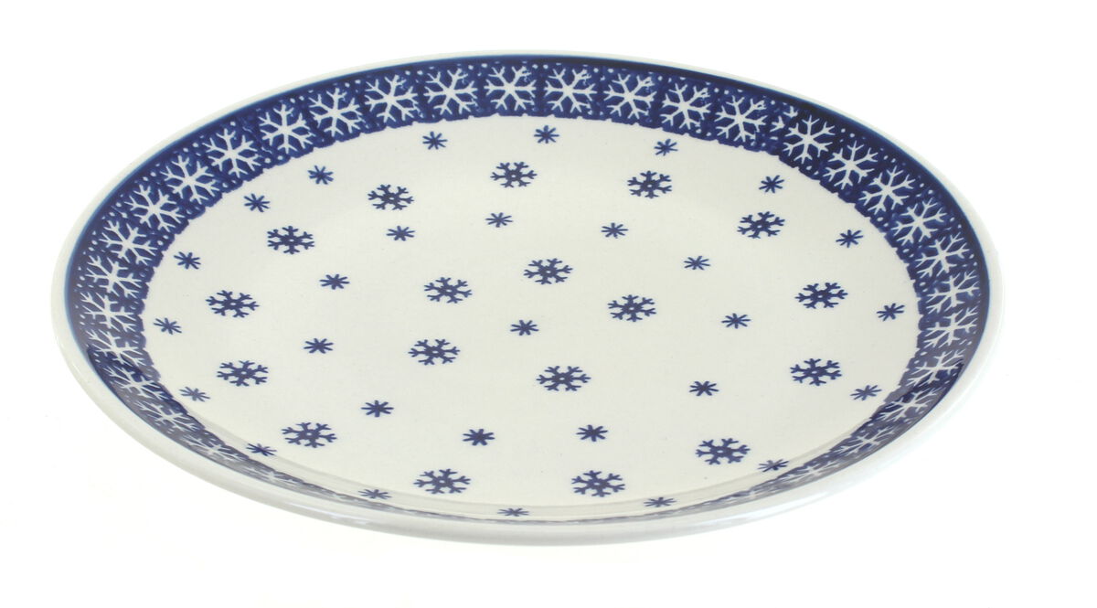 Blue Rose Polish Pottery Dinner Plate