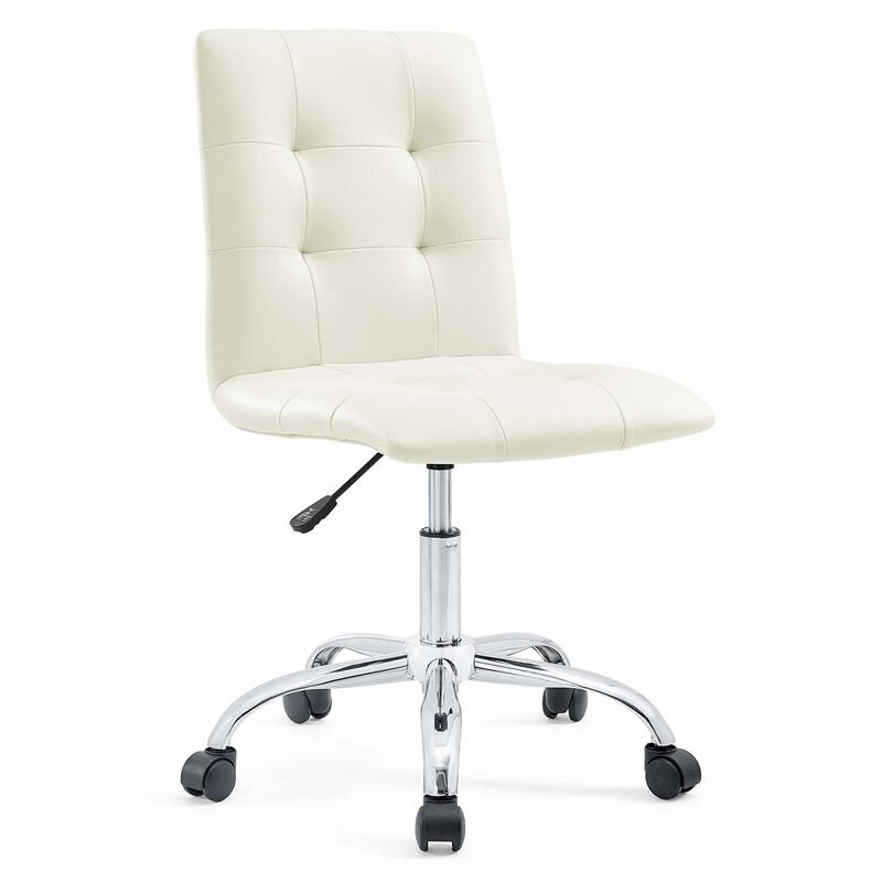 Modway Furniture - Prim Armless Mid Back Office Chair White
