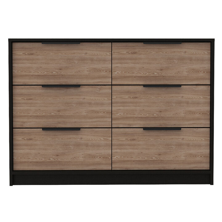 4 Drawer Double Dresser Maryland, Bedroom, Black / Pine