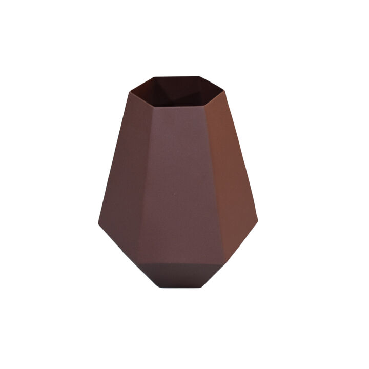 Handmade Iron Geometric Rust Bud Vase For Indoor & Outdoor Use BBH Homes