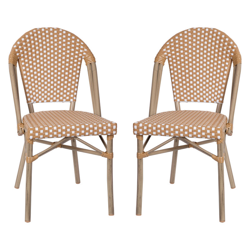 2PK White/Navy Paris Chair