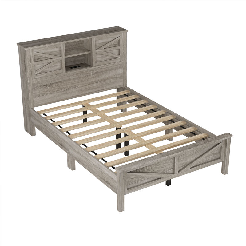 Merax Platform Bed Nightstand and Dresser Bedroom Sets