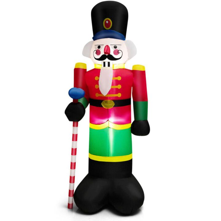 Hivvago 8 Feet Inflatable Nutcracker Soldier with 2 Built-in LED Lights