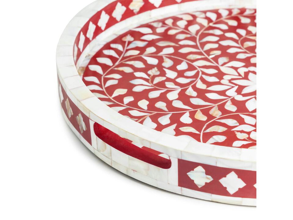 Jodhpur Mother of Pearl Decorative Tray - 18"