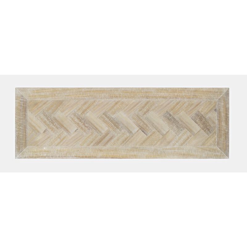 Jofran Fairview Transitional Herringbone Contemporary Distressed Acacia Buffet Server