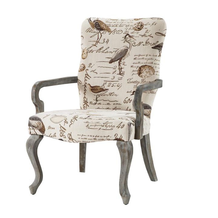 Belen Kox Bird Motif Queen Anne Accent Chair, Belen Kox