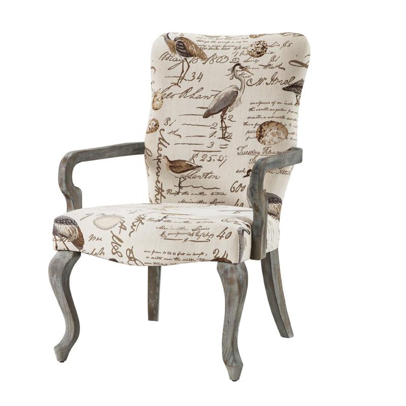 Belen Kox Bird Motif Queen Anne Accent Chair, Belen Kox