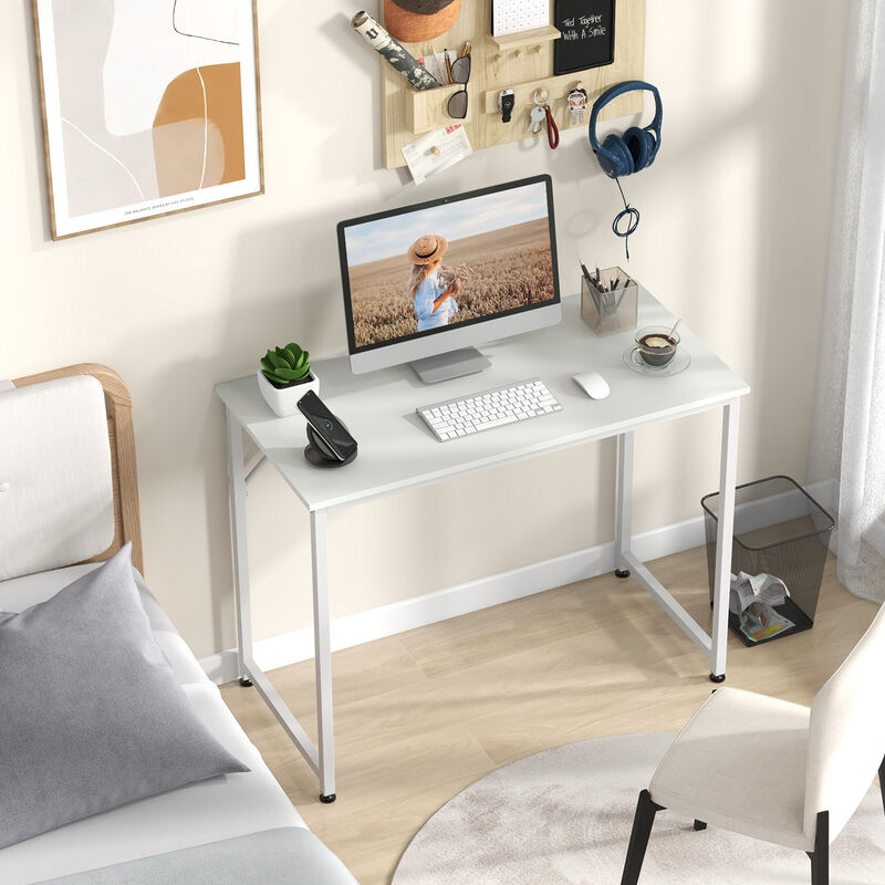 40-Inch Small Computer Desk with Heavy-Duty Metal Frame for Home Office or Workspace