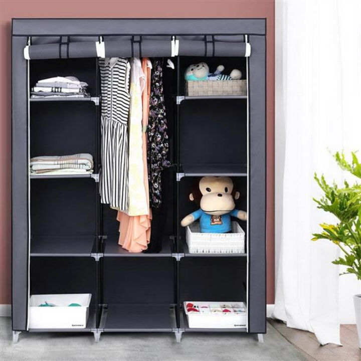 Freestanding Closet Organizer with 10 Shelves for Clothes and Accessories
