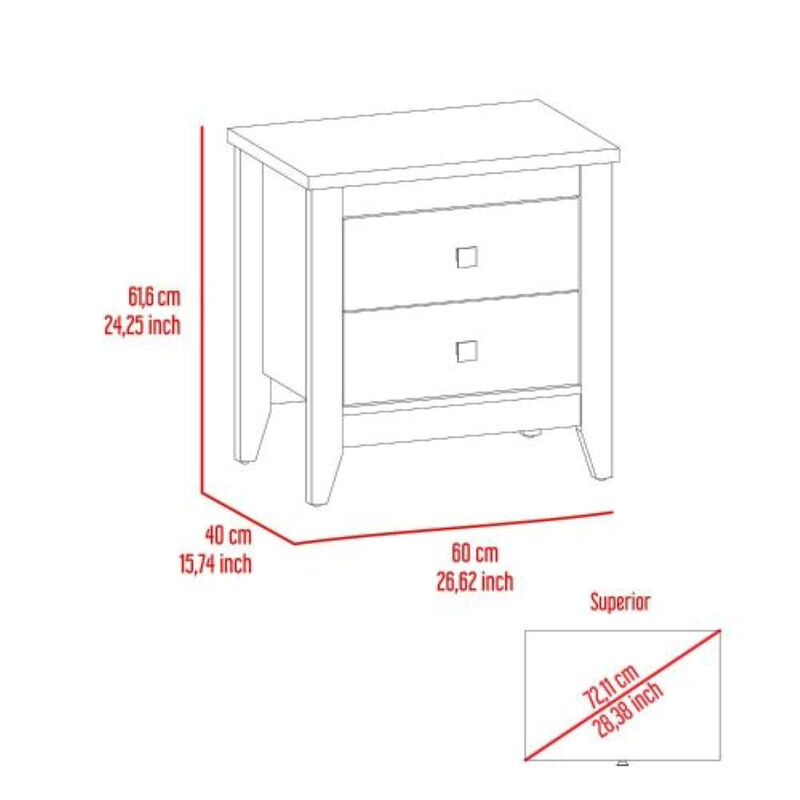 Nightstand More, Bedroom, Black