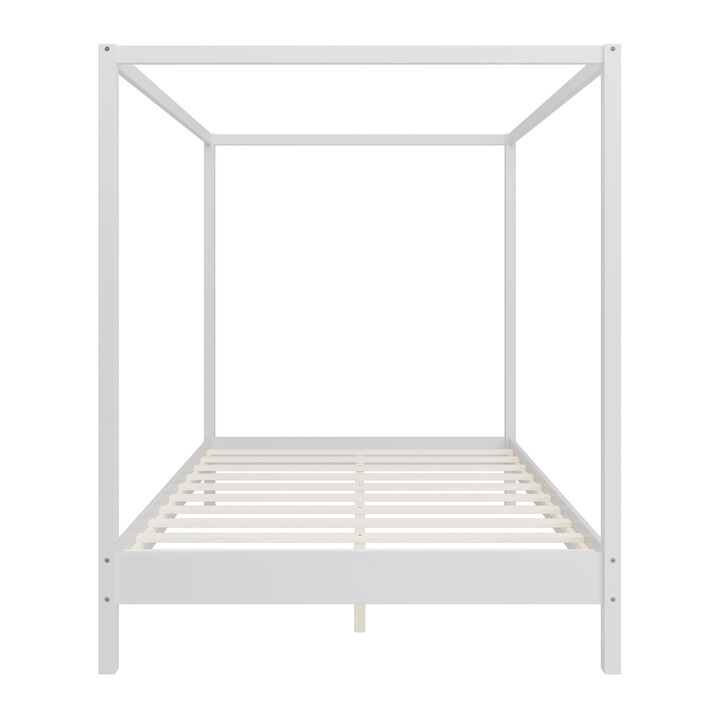 Merax Canopy Bed Frame Four Poster Platform Bed