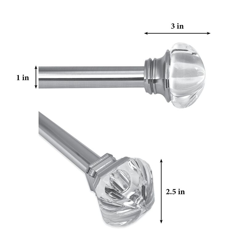 Imperial Regal Curtain Rod Set, Adjustable Length, From 72" to 144"