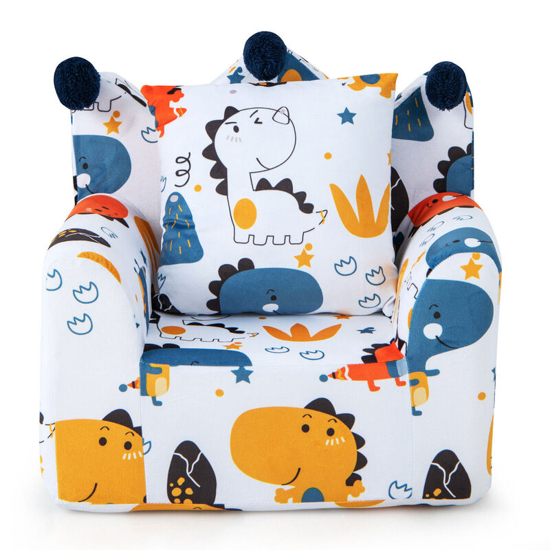 High-density Padding Kids Sofa with Armrest and Extra Pilow