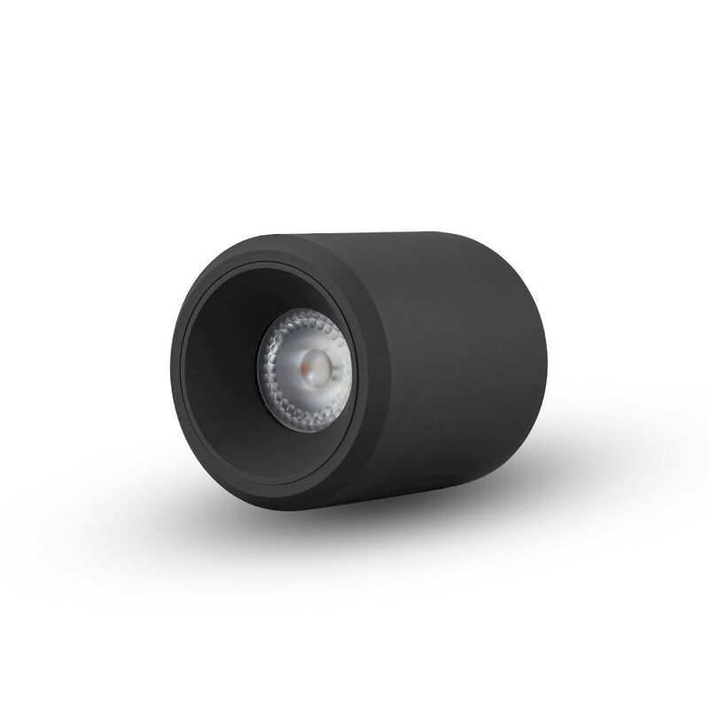 VONN Lighting Round LED Surface Mounted Downlight, Stock Item Beam Angle 33, Black
